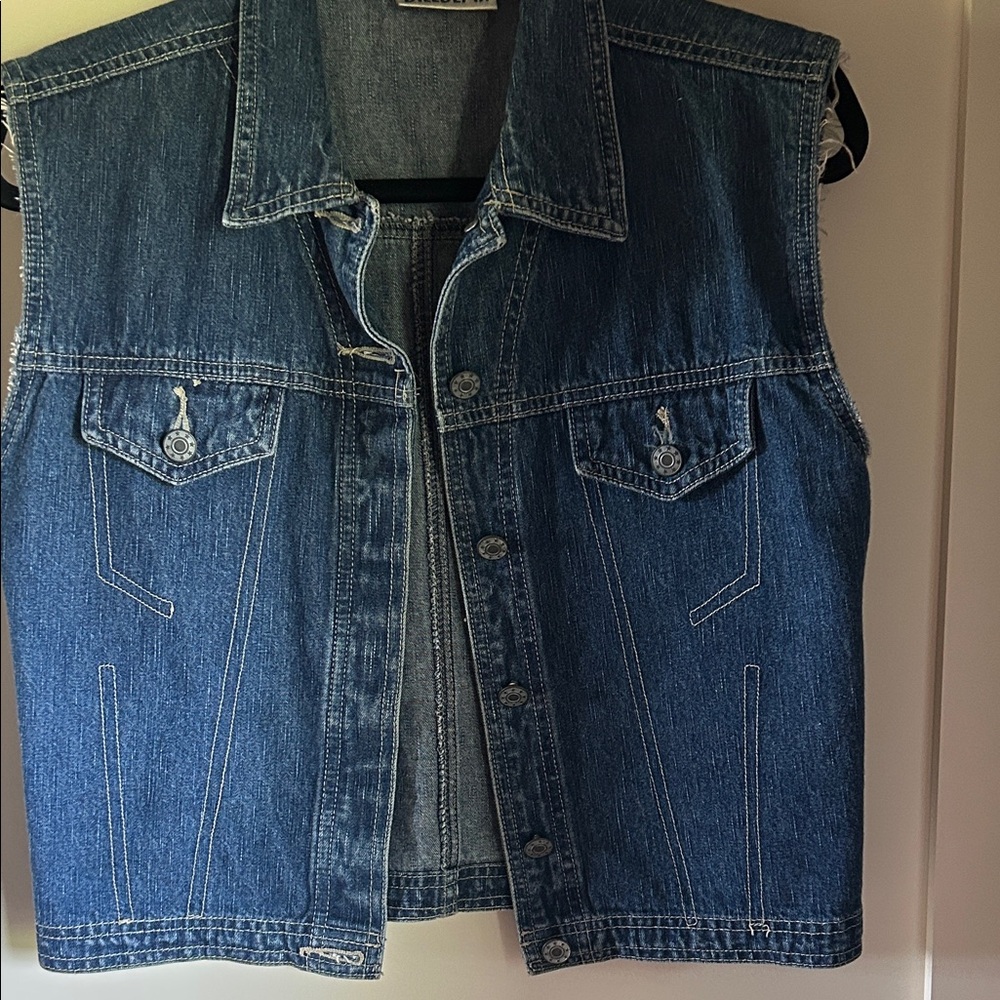 bill blass Denim Vest in Blue